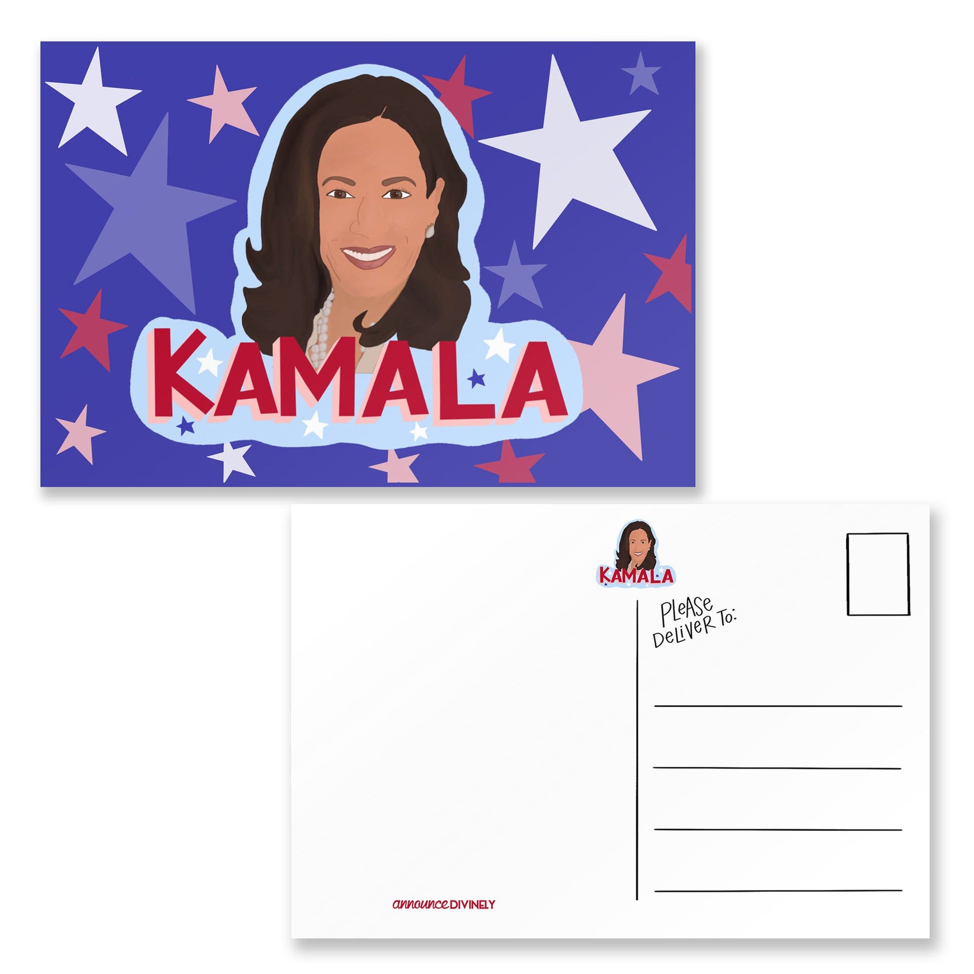 Kamala Harris Stars Postcard Set